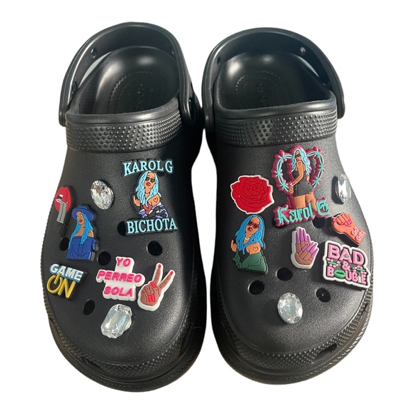 NEW. CROCS BAE CLOGS WITH KAROL G CHARMS SZ8 - Picture 1 of 8